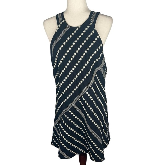 FREE PEOPLE JUNI CRISSCROSS BACK MINI DRESS IN BLACK NWT WOMEN'S SIZE MEDIUM‎ - Picture 3 of 16